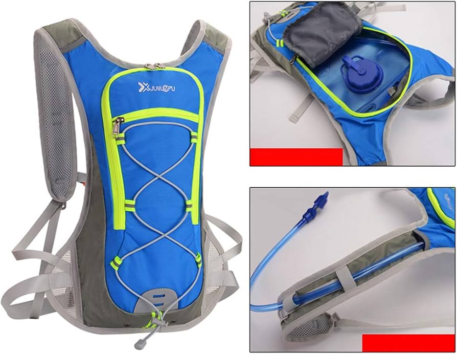 Mochila Para Trekking Tipo Camellback + Bolsa De Hidratación