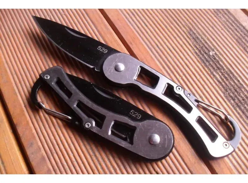 Cuchillo Navaja Plegable Táctico Militar Mosquetón