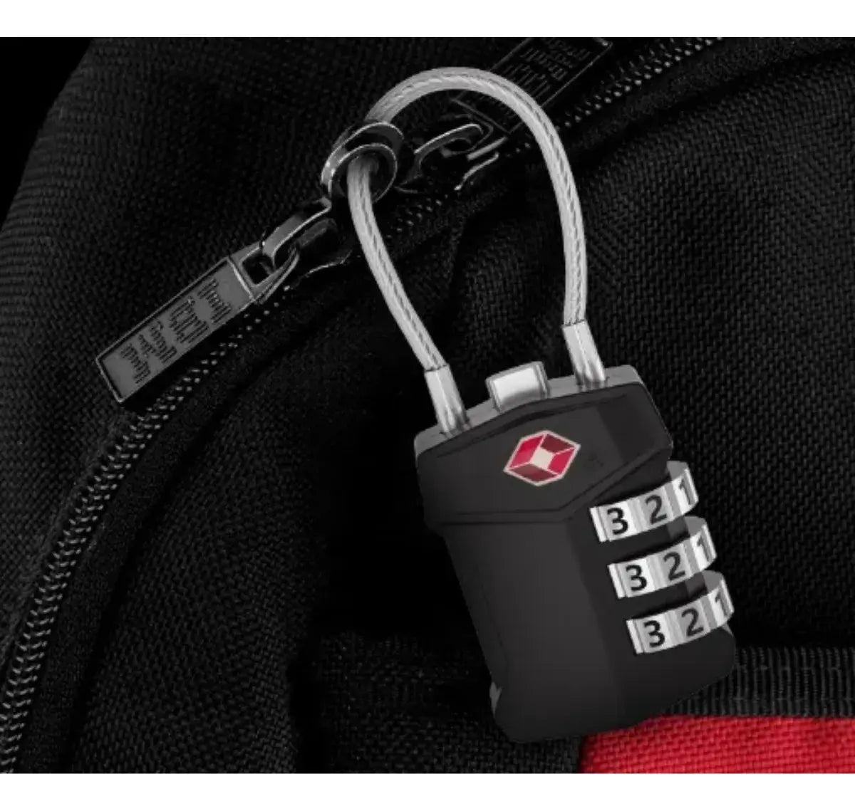 Candado De Dígitos Con Cable De Acero Y Clave Para Mochilas