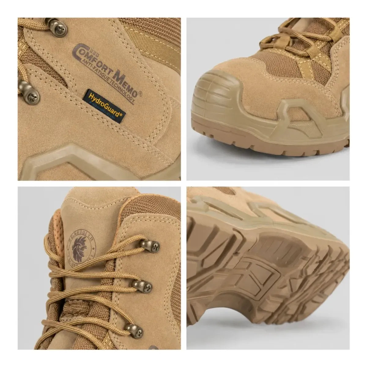 Bota Tácticas Militar De Cuero Rockrooster Caña Alta Coyote Plantilla De Silicon