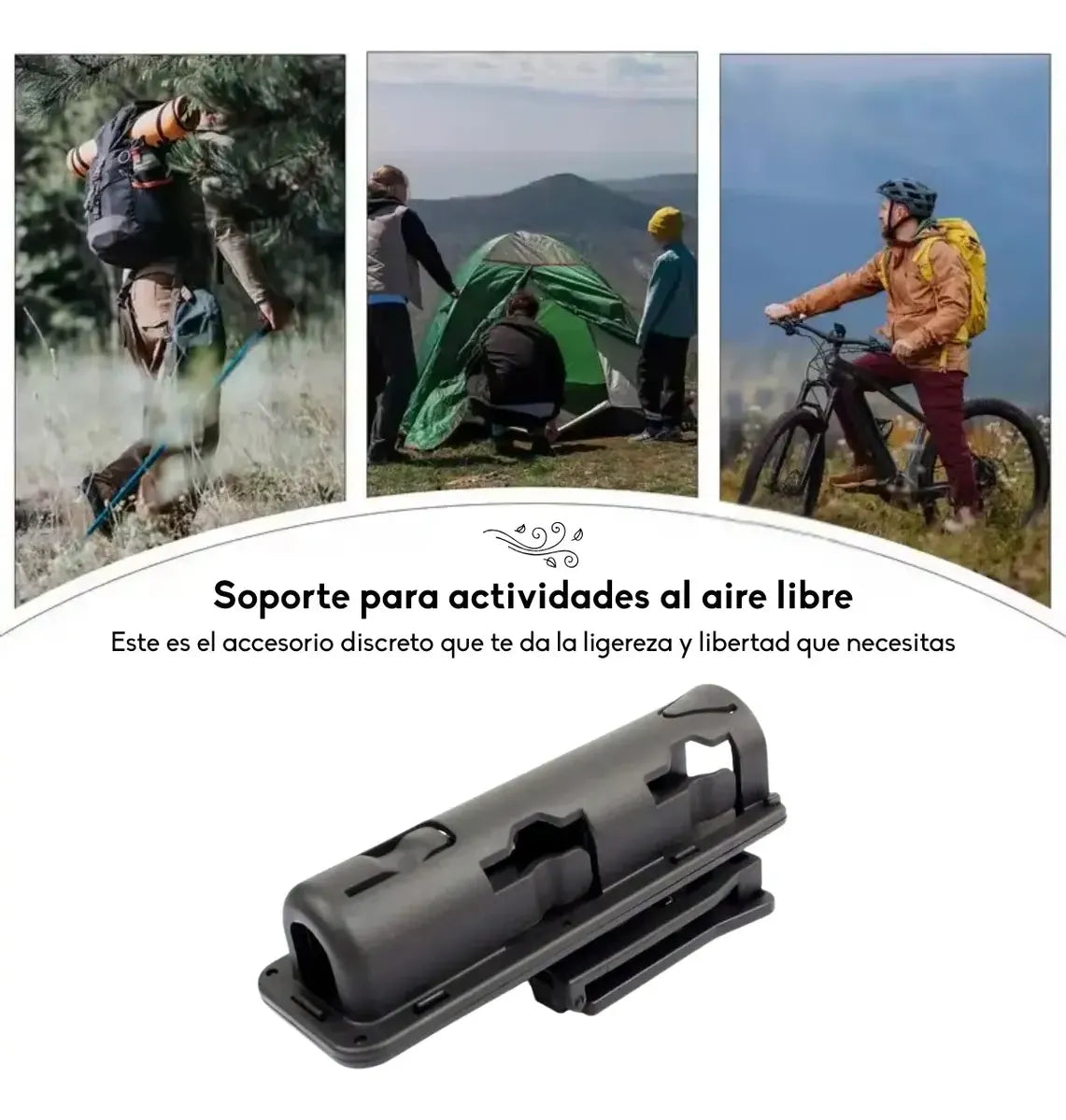 Porta Bastón Retráctil Funda De Polímero 360° Color Verde