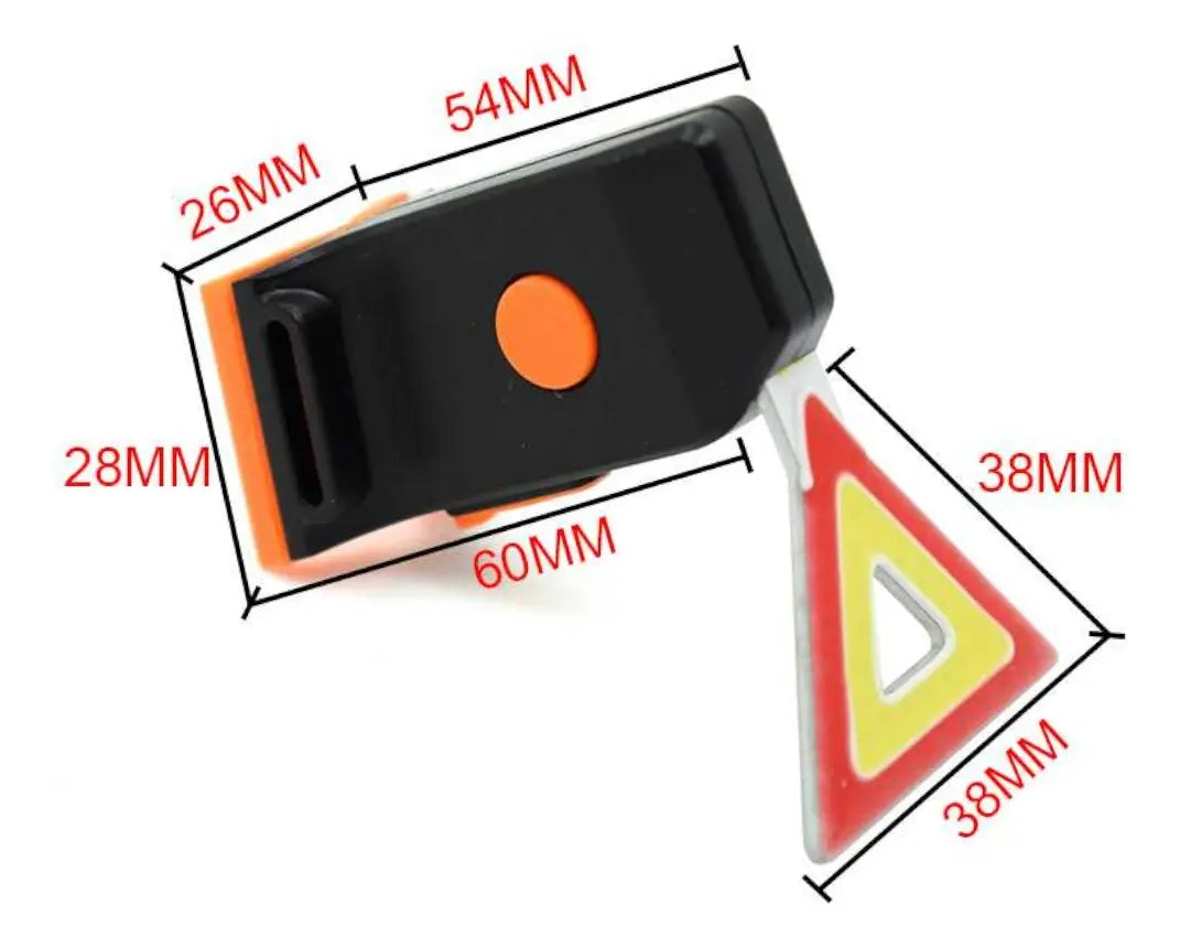 Luz Trasera Triangulo Recargable Bicicleta Ciclismo