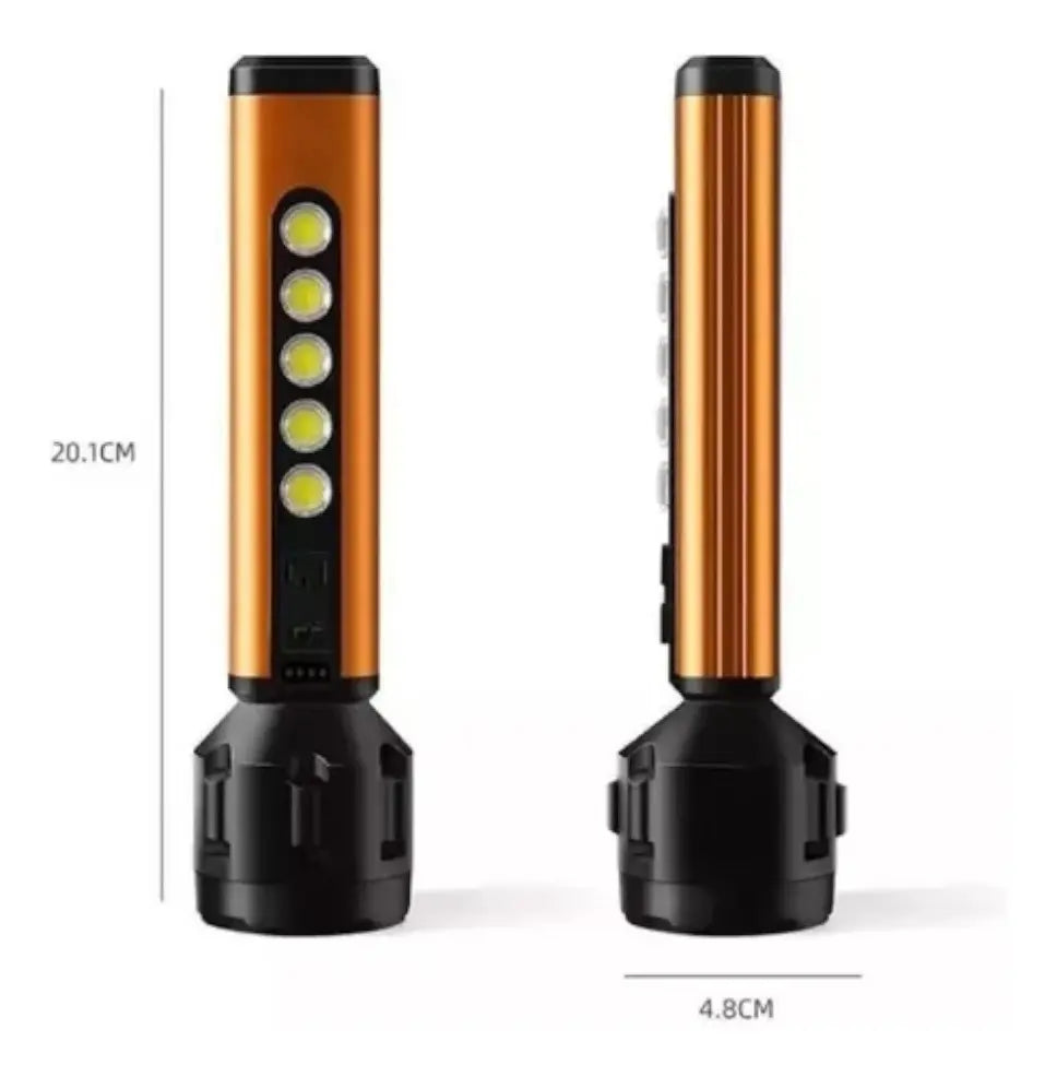 Linterna Led Recargable Linterna Usb Impermeable 2 Modos