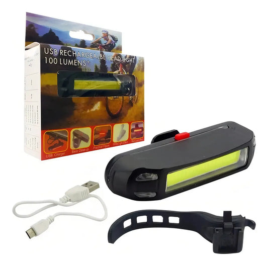 Luz Led Duo Para Bicicleta Rojo Ciclismo Recargable Usb