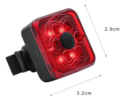 Luz Trasera Led Impermeable Alto Brillo Bicicleta Recargable