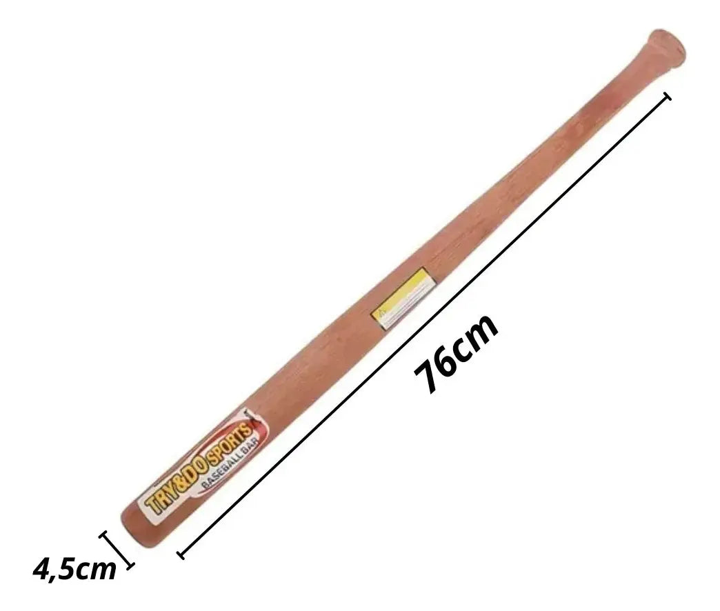 Bate De Beisbol Madera 76cm Full Madera Baseball