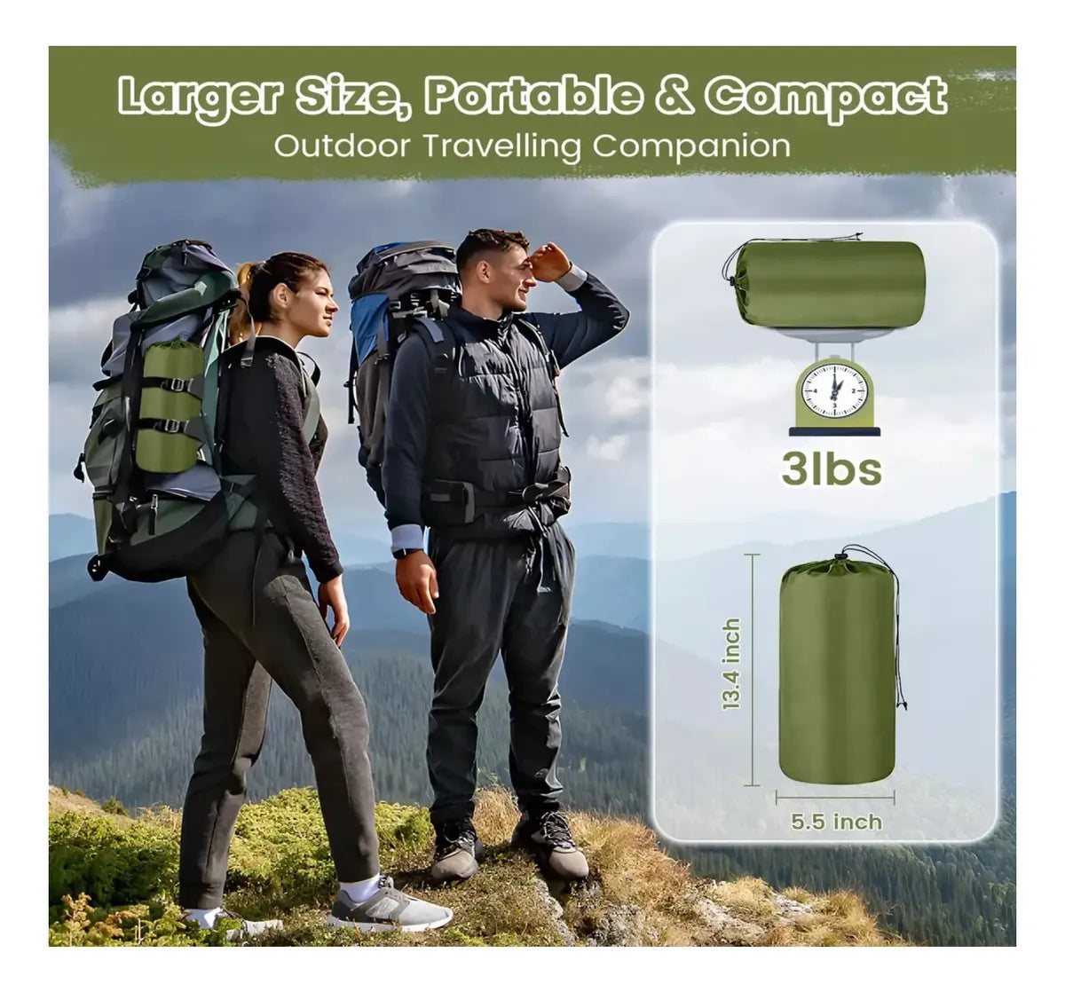 Colchoneta Doble Para Acampar, Inflable, Para 2 Personas