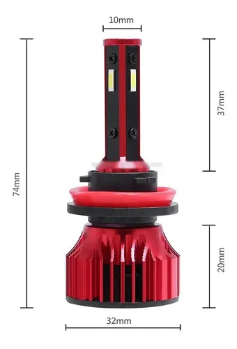 Kit De Ampolletas Turbo 360 Led 4 Cara Anti Error Cambus