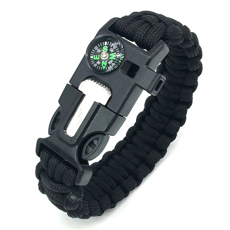 Brújula Paracord Pulsera Pack X2 De Supervivencia Militar