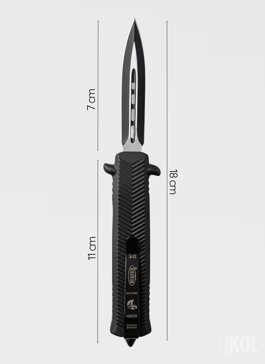Cuchillo Navaja Automática Retráctil Horizontal 17 Cm