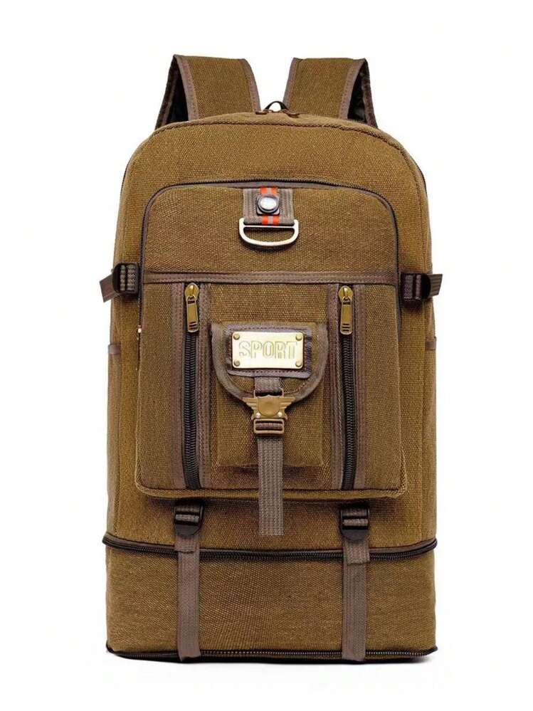 Mochila Lona 50l Vintage Senderismo Viajes Camping Viajes