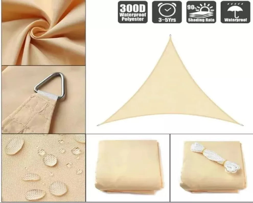 Carpa Camping Vela Sombreadora Toldo Triangular Vela 3x3mts