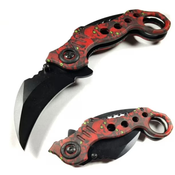 Cuchillo Karambit Táctico Navajas Militar Semi Automatico