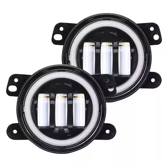 X2 Foco Neblinero Led Luz Antiniebla 4 Pulgadas Ojo De Angel