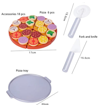 Horno Para Pizza Juguete Niños De Madera Juego Didactico