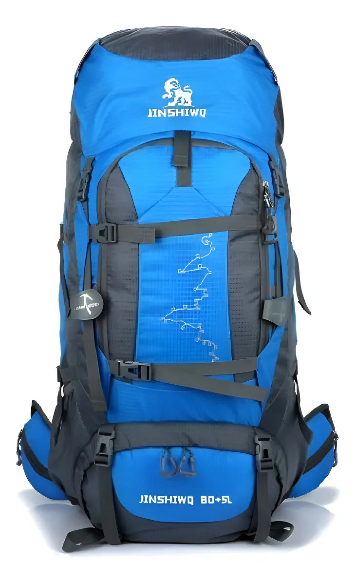 Mochila Camping 80+5 Trekking Senderismo Impermeable Con Barras Reforzadas