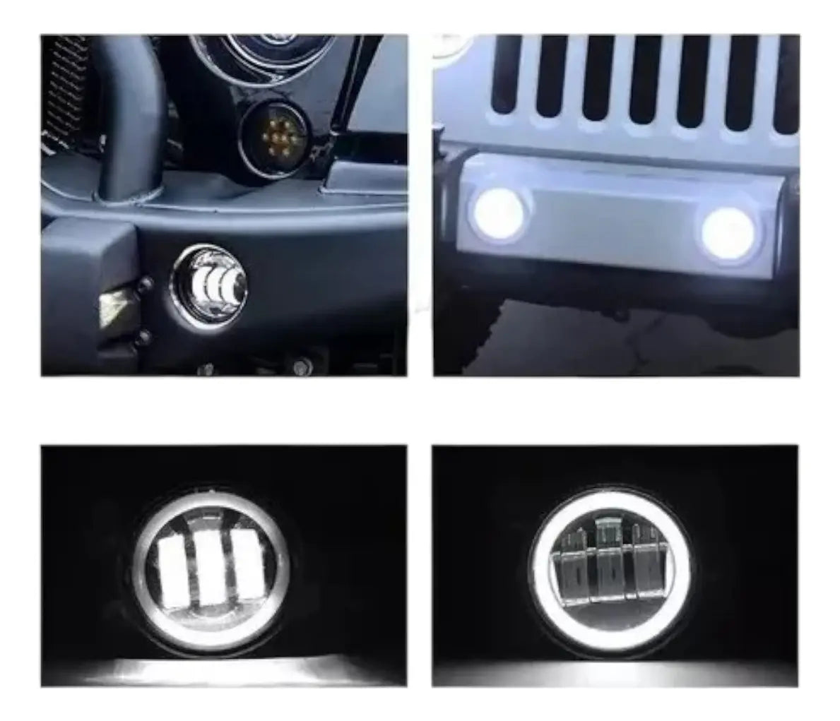 X2 Foco Neblinero Led Luz Antiniebla 4 Pulgadas Ojo De Angel