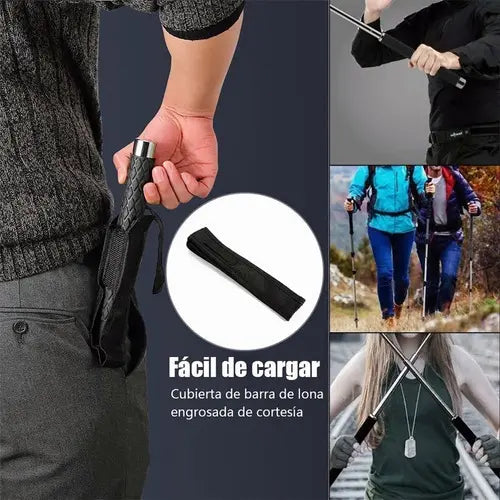 Bastón Retráctil Táctico Seguridad Para Defensa Personal 65