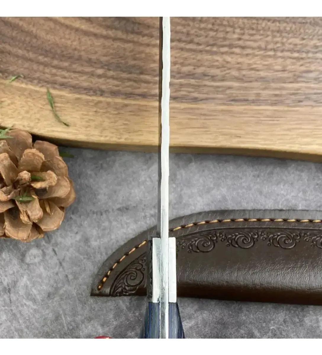 Cuchillo Forjado A Mano Carnicero Para Asados Mas Funda