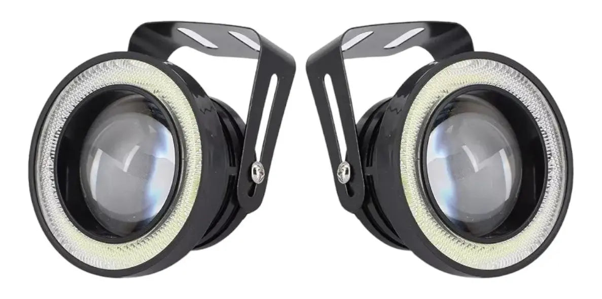 Faro Auxiliar X2 Neblineros Led Ojos De Ángel 89mm Auto