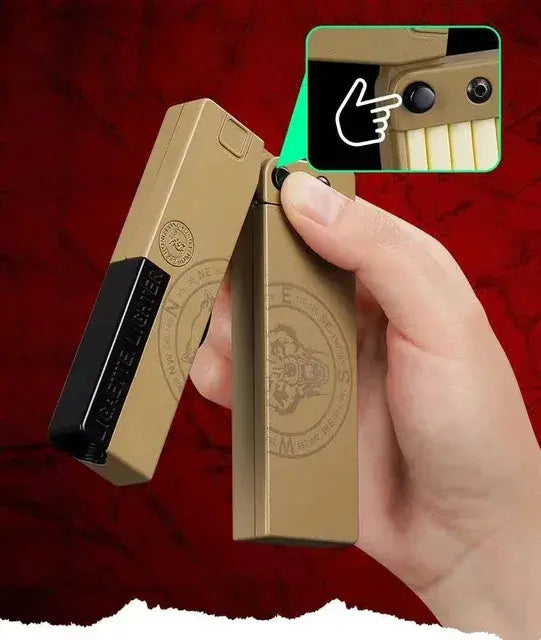 Encendedor Soplete Plegable Pistola Recargable Con Cigarrera