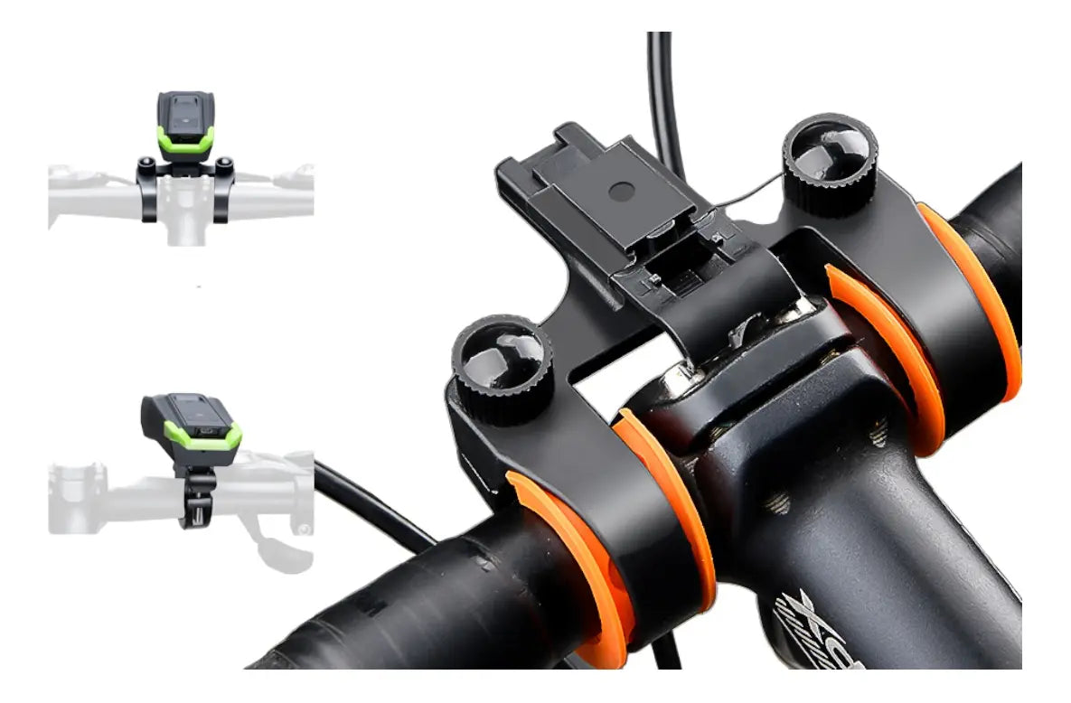 Luz Led Delantera Recargable Bocina Velocímetro Bicicleta