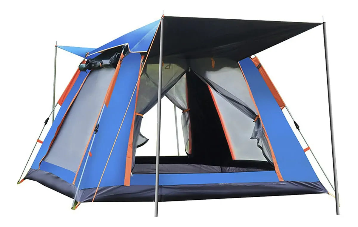 Carpa Auto Armable De Camping Impermeable Para 6 Personas 245x245x154cm
