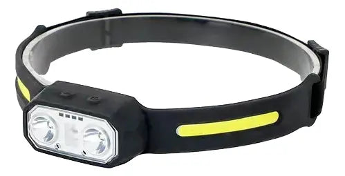 Linterna Vincha Recargable Usb Con Sensor Luces Lateral Led