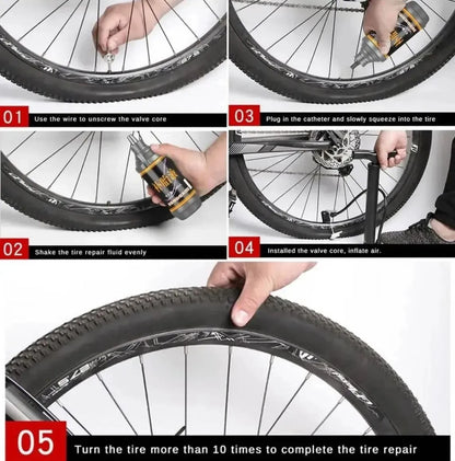 Líquido Anti pinchazos Sellador Para Bicicleta Motos 400 Ml