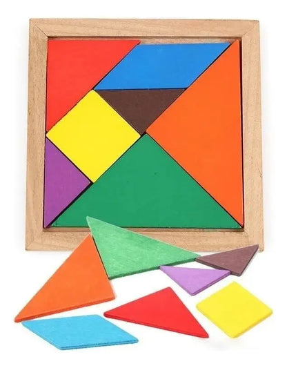 Juego Madera Didáctico Tangrama 20x20 Cm