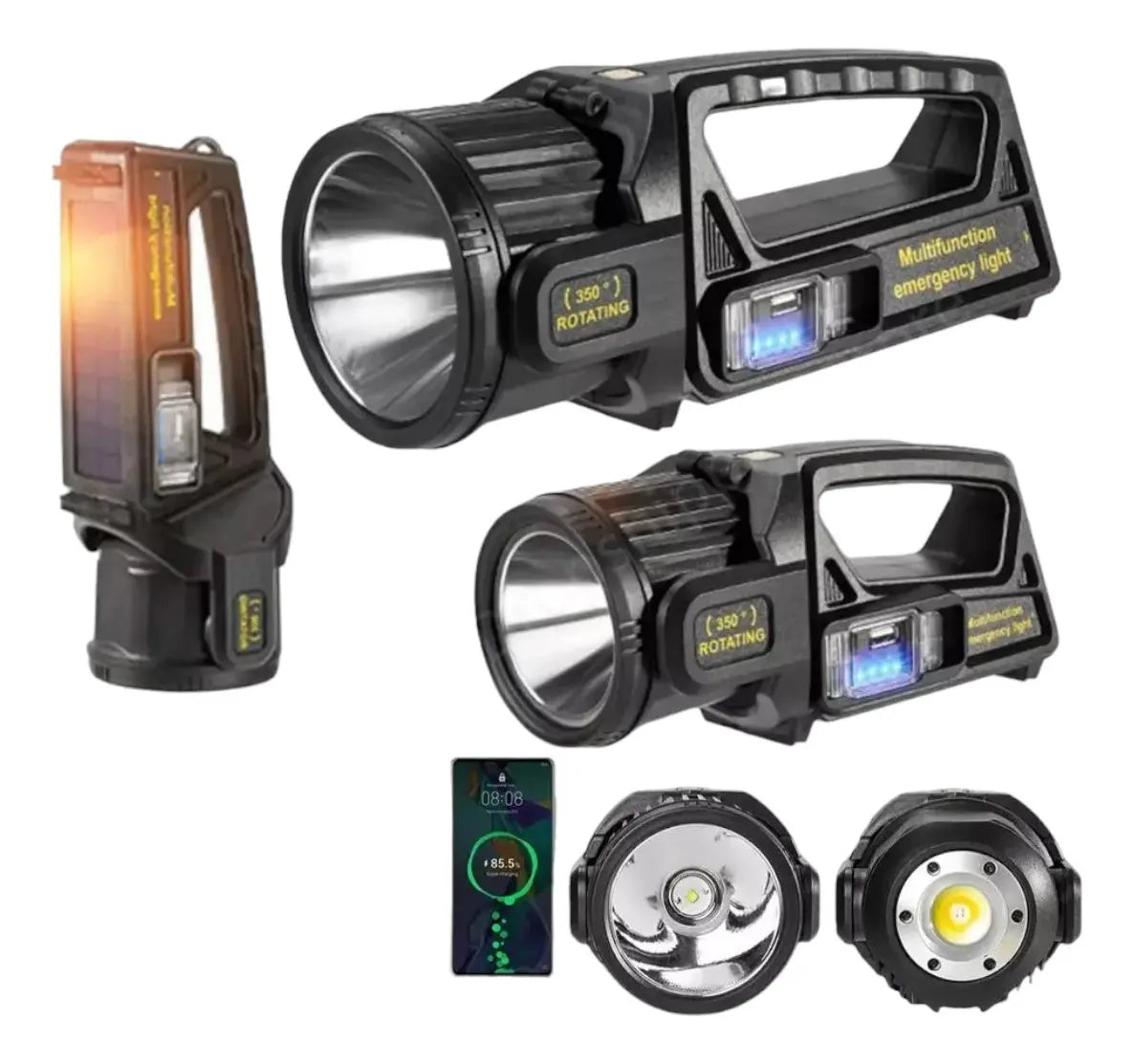 Linterna Reflector Multifuncional Solar Camping