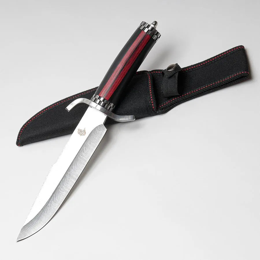 Cuchillo Deportivo De Caza Acero Inoxidable + Funda Táctica