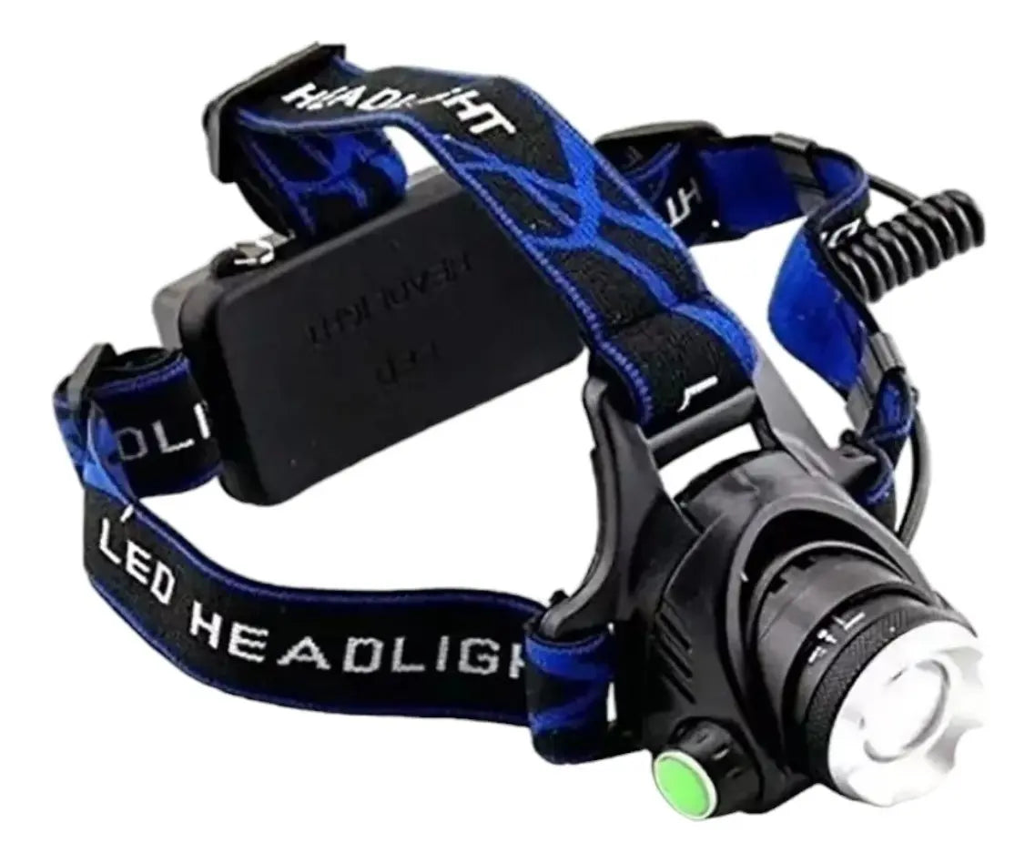 Linterna Frontal Led De Cabeza Recargable 1600 Lúmenes Zoom