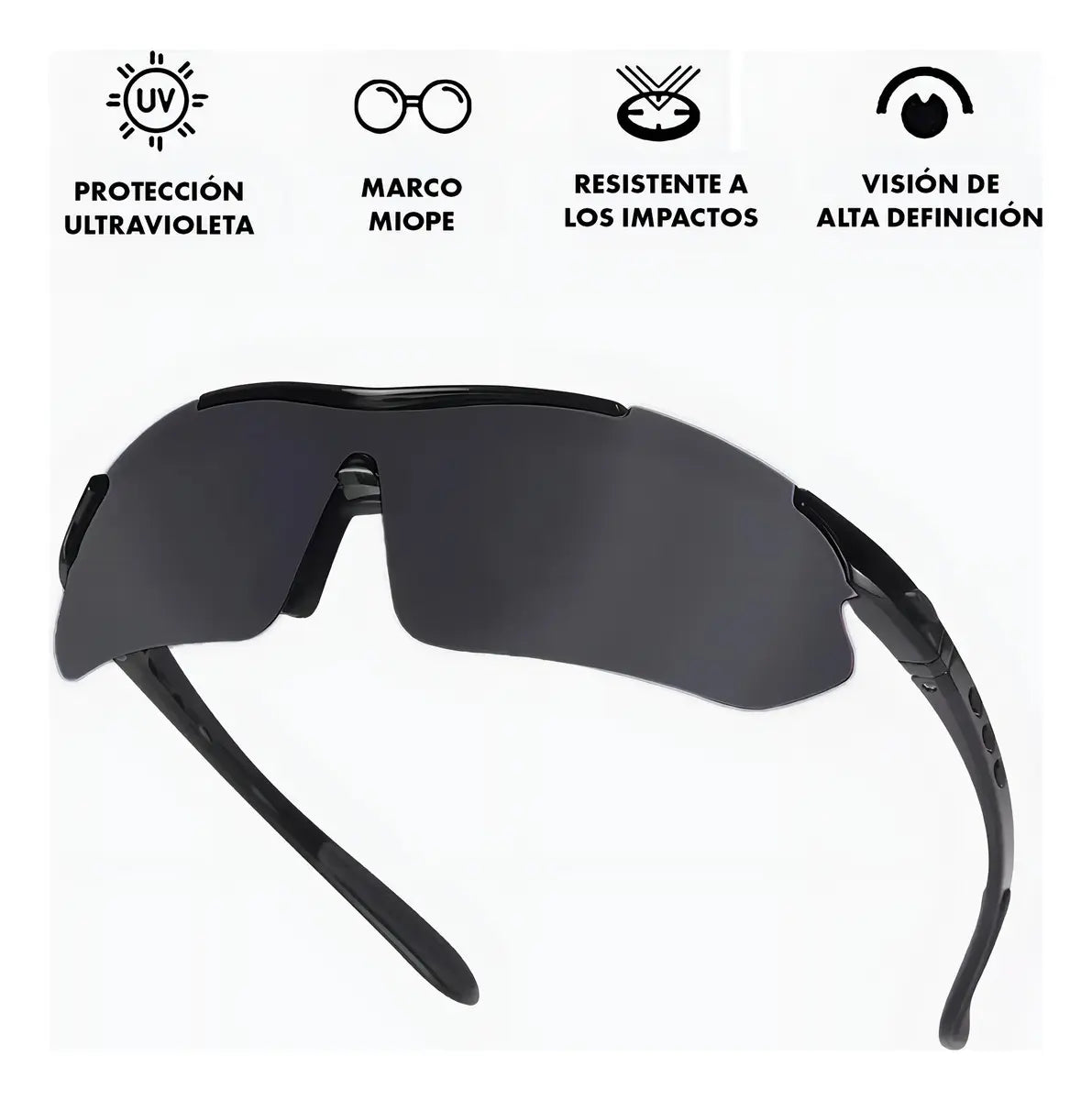 Lentes Deportivos Hauki Polarizados con 5 Micas Intercambiables y Protección UV