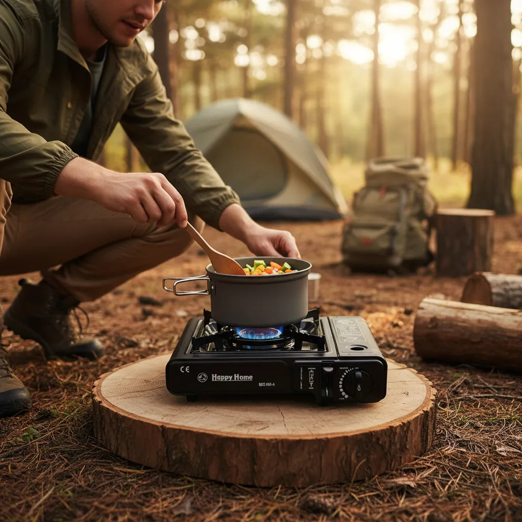 Cocinilla Con Regulador De Gas Portátil Ligera Para Camping