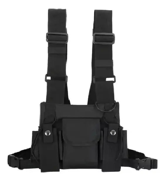 Chaleco Bolso Pecho Porta Radio Táctico Hip Hop Multiuso