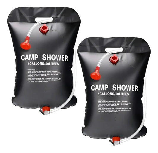 Pack Ducha Solar Portátil de 20L para Camping con Agua Caliente