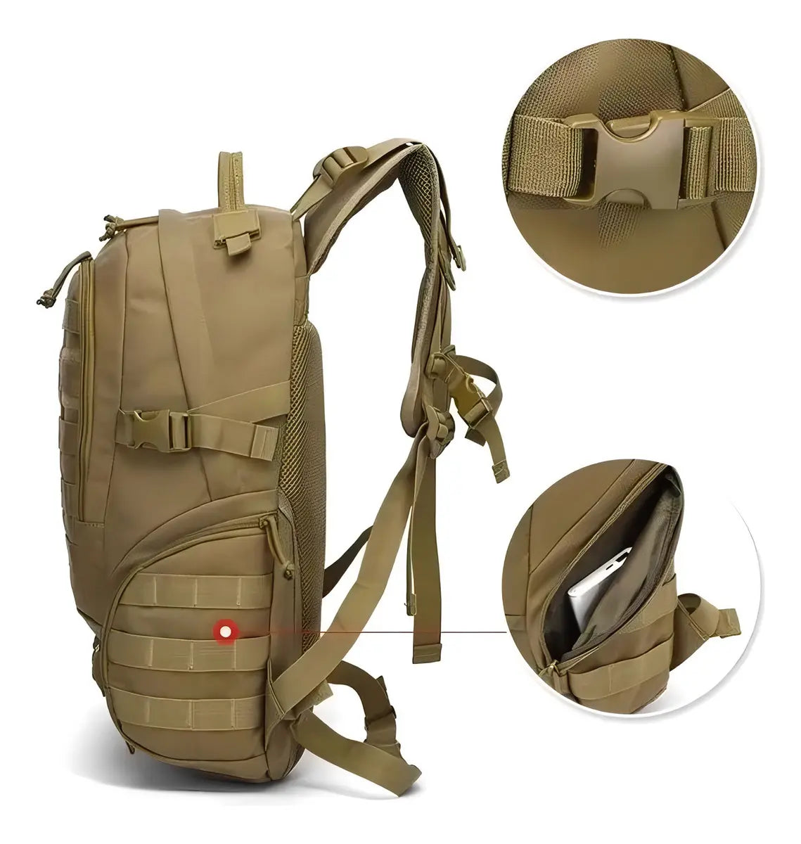 Mochila Impermeable Táctica Trekking Outdoor 25l Negro