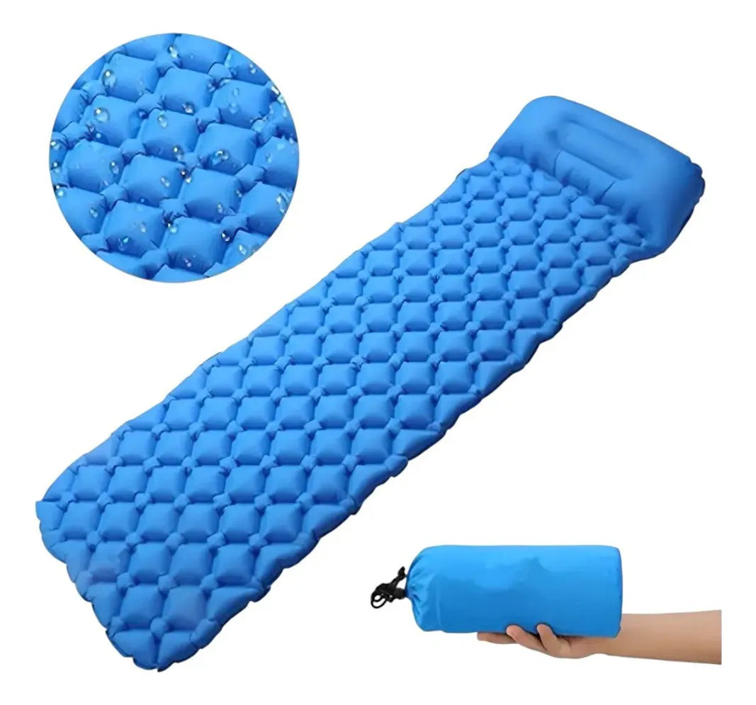 Colchón Inflable Camping Ultraligero Con Bomba