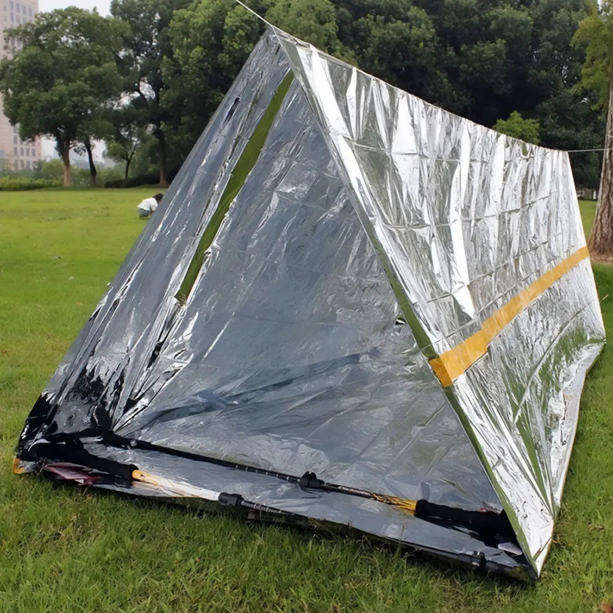Manta Termica Supervivencia Carpa Termica Emergencia Camping Color Gris