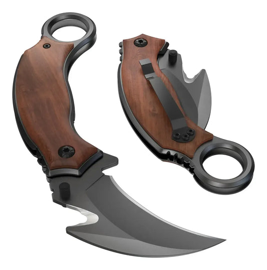 Navaja Karambit Acero Inoxidable Semi-automático Para Caza