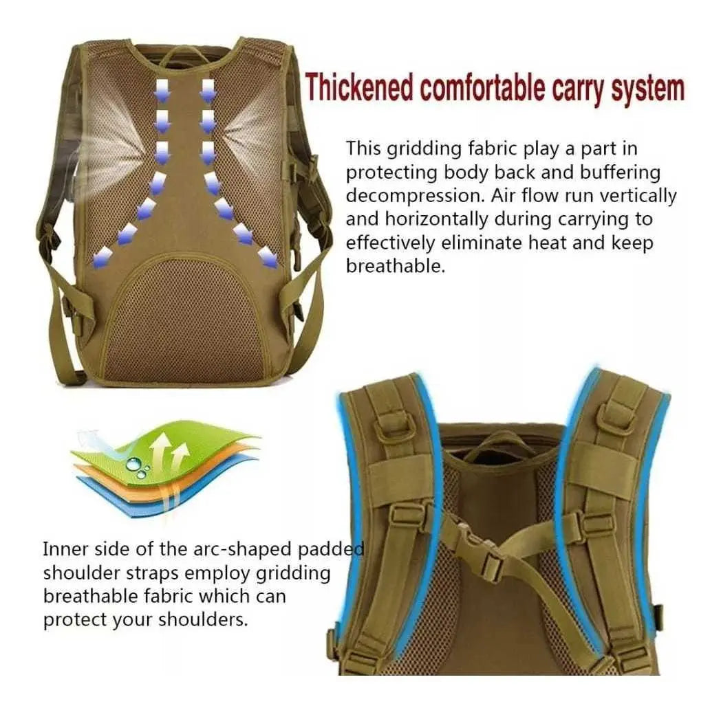 Mochila Táctica Militar Porta Notebook Impermeable Reforzada
