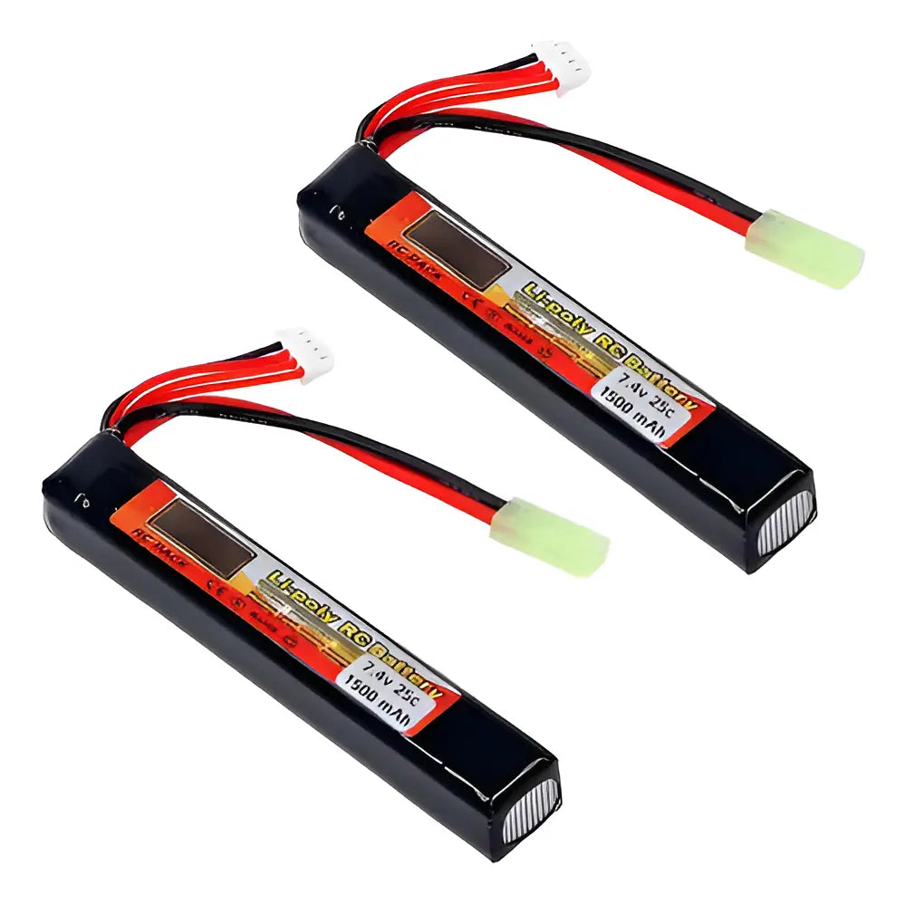 Baterías De Lipo  Pack De 2 Baterías 7.4v 25c 1500mah Airsoft Replicas Paintball