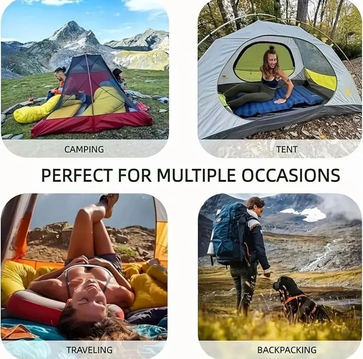 Colchón Inflable Camping Ultraligero Con Bomba