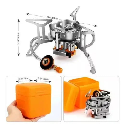 Cocinilla Plegable Portátil Para Camping 3 Quemadores