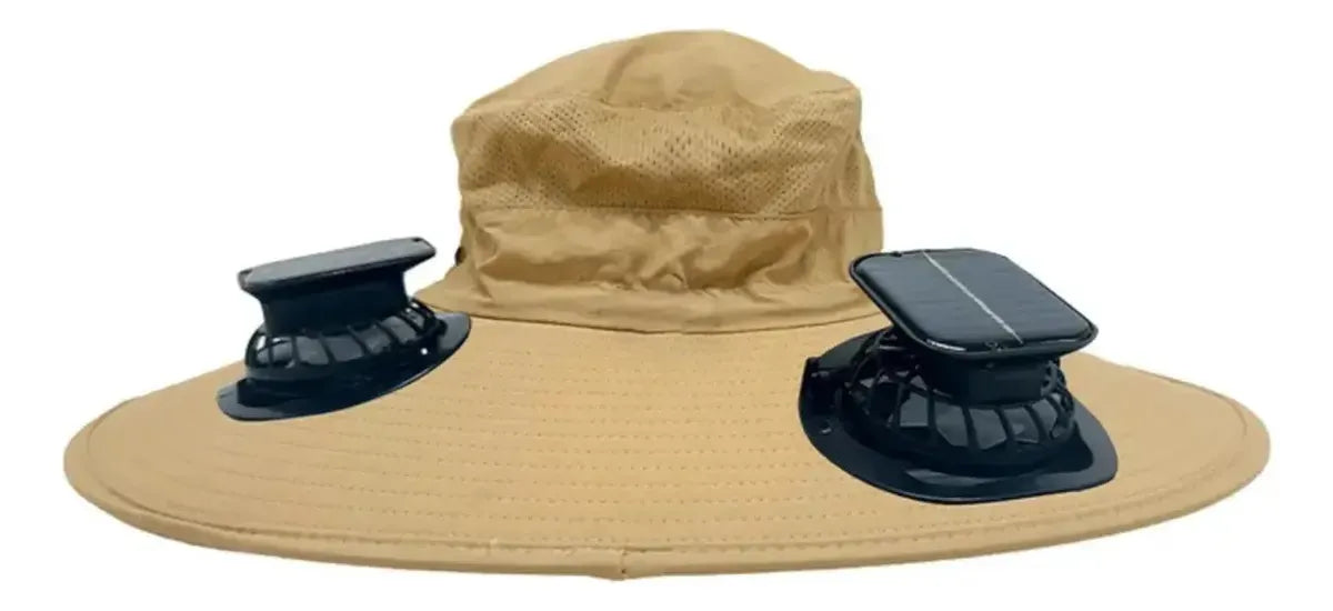 Sombrero Gorro Legendario Con Panel Solar Y Ventiladores