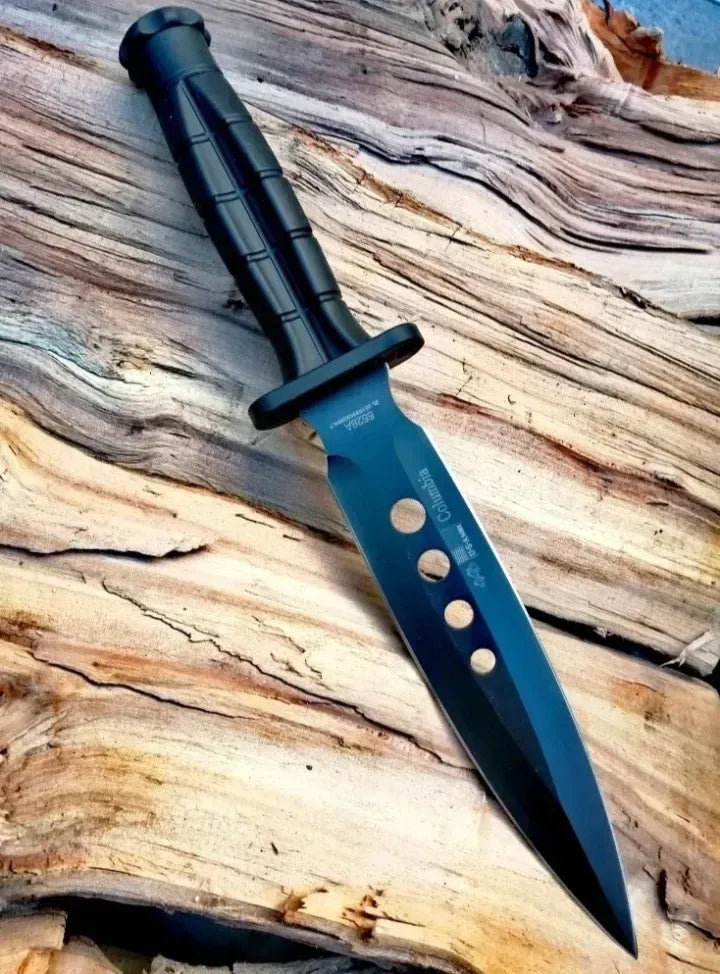 Cuchillo Táctico Acero Inoxidable Tipo Lanza Con Funda