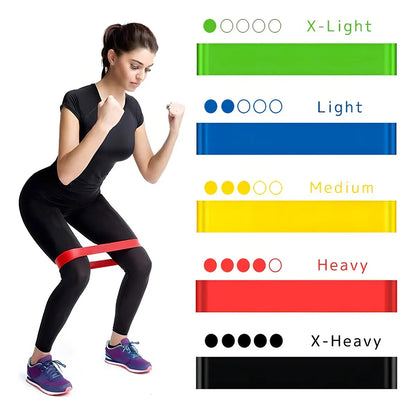 Kit de Bandas Elásticas de Resistencia para Ejercicios Fitness – 5 Niveles