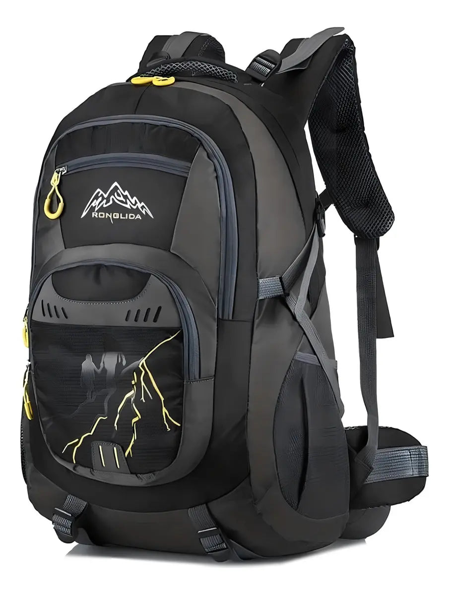 Mochila Grande Trekking Camping 50 Litros Impermeable Color Negro