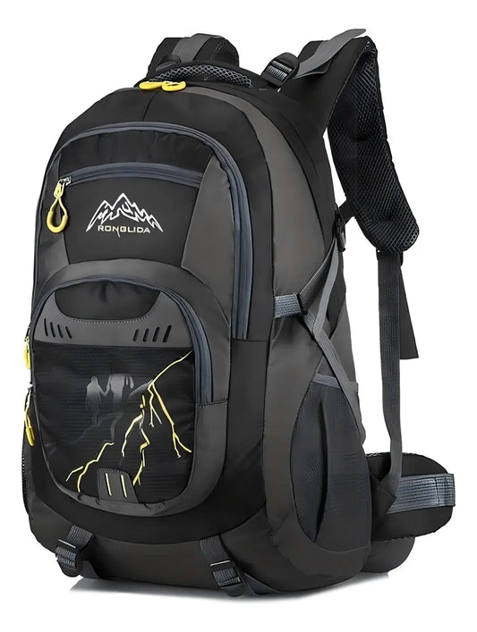Mochila Grande Trekking Camping 50 Litros Impermeable Color Negro